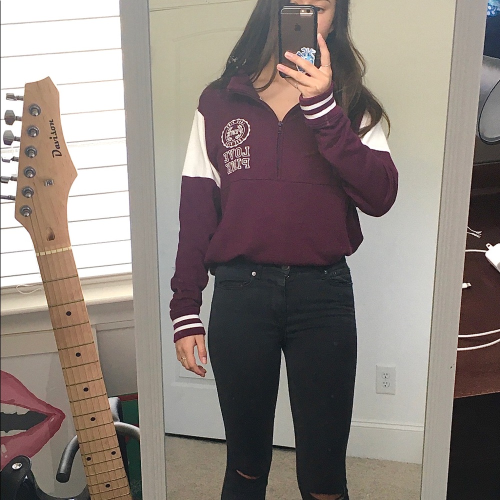 PINK quarter zip jacket